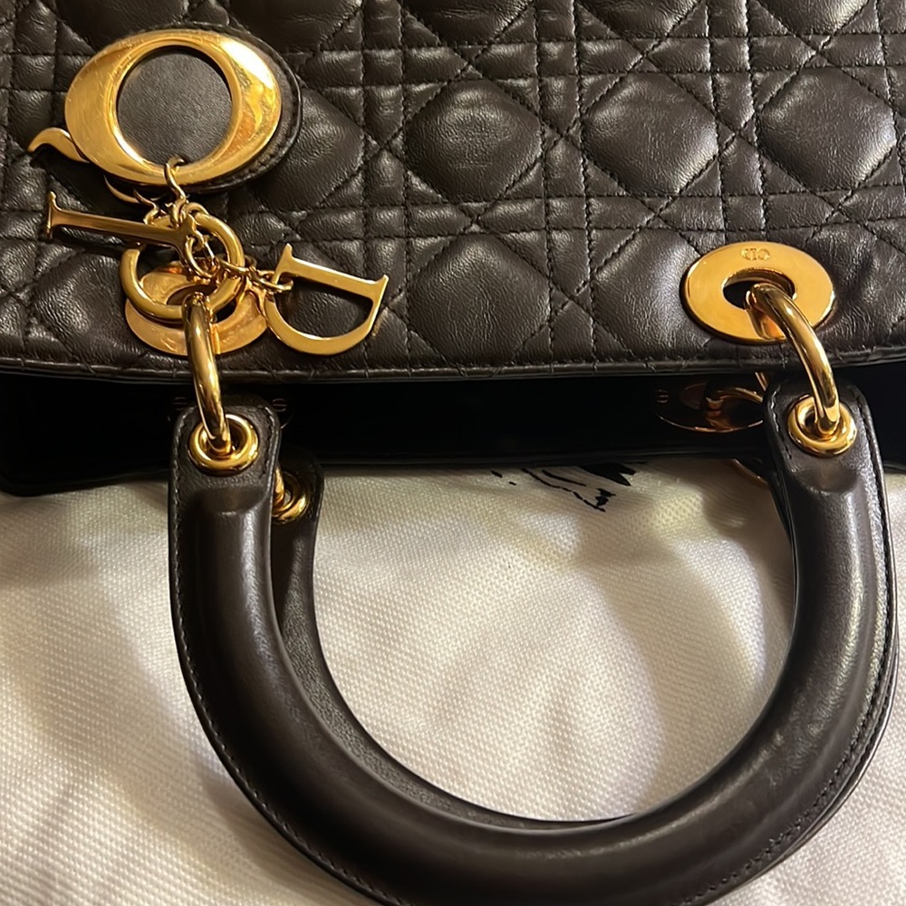 SOLD❤️❤️❤️Lady Dior Bag Cannage Quilt lamb skin - Picture 14 of 14